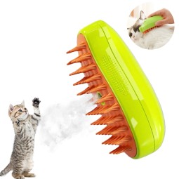 Pet Brush Supplier - 3-in-1 Rechargeable ABS Self-Cleaning Dog Cat Brush Pet Hair Massage Steamy Comb