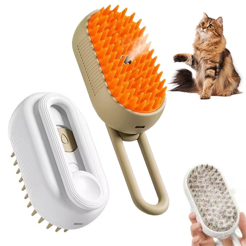 Pet Grooming Brush Supplier - 2025 New 3 in 1 Foldable Self Cleaning Pet Dog Cat Hair Brush