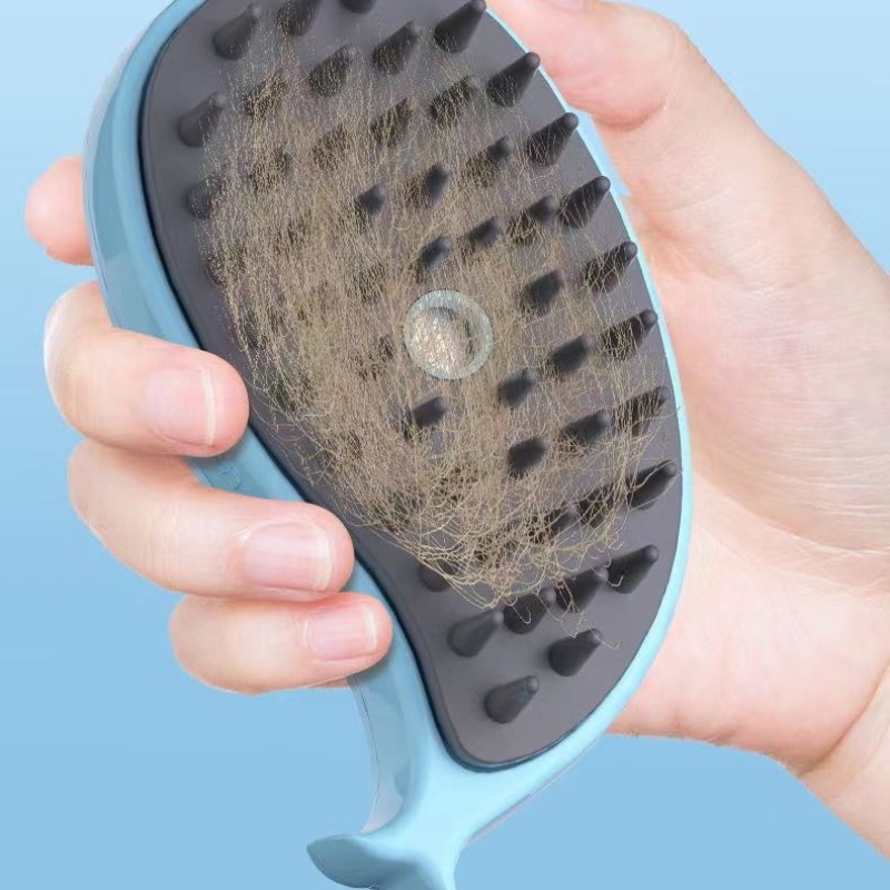 Pet Grooming Brush Manufacturer - In Stock USB Steamy Comb 2024 New Pet Grooming Brush Whale Shape 3 In1