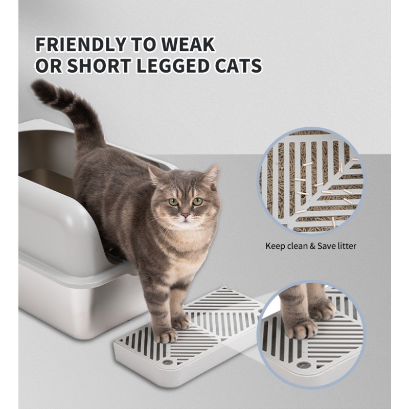 Cat Toilet Factory - Pet Products 2024 Foldable Easy Install Stainless Steel Litter Box