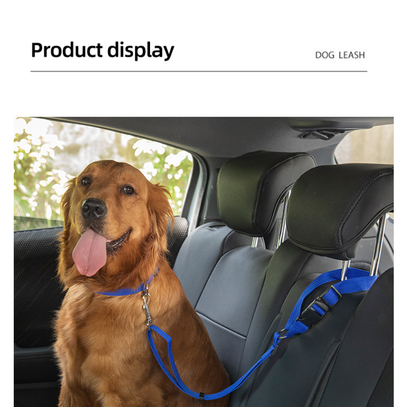 Dog Seat Belt Supplier - Best Quality 2 in 1 Reflective Nylon Dog Car Seat Belt Durable Upgrade Metal Buckle