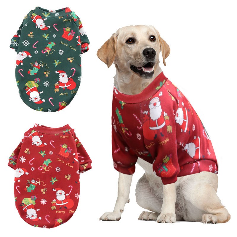 Pet Clothes Factory - Hot Sale Christmas Wholesale Hot Sale Pet Clothes Plus Fleece Christmas Theme