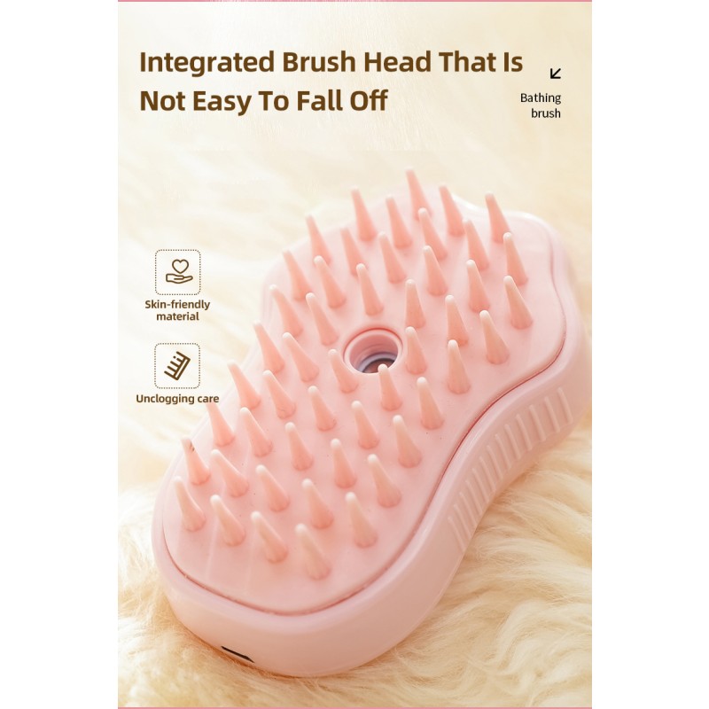 Pet Brush Factory - 2024 Hot Sale ABS Material Steamy Pet Grooming Brush Free Charging Power Source