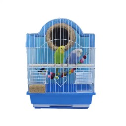 Bird Cage Factory - Custom Handmade Blue Round Metal Cage