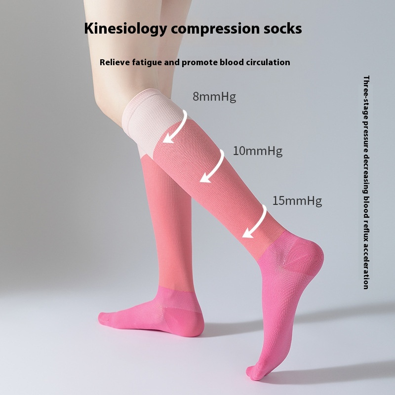 Compression Socks Manufacturer - Summer Thin Compression Sports Socks Quick-Dry Color-Block Odor-Resistant