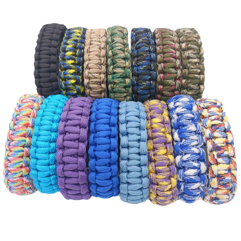 Survival Bracelet Factory - Multi-Color Parachute Braided Bracelet Buckle Cord Portable Outdoor Survival