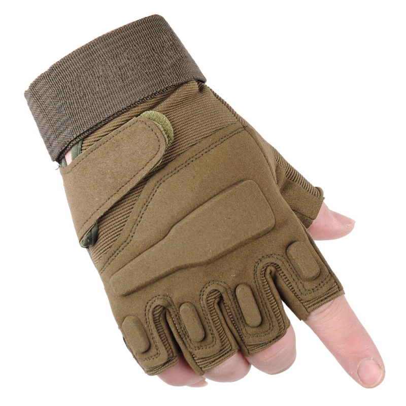 Sports Gloves Factory - Men's Tactical Sports Gloves Wear-Resistant Fleece-Lined Half-Finger Full-Finger