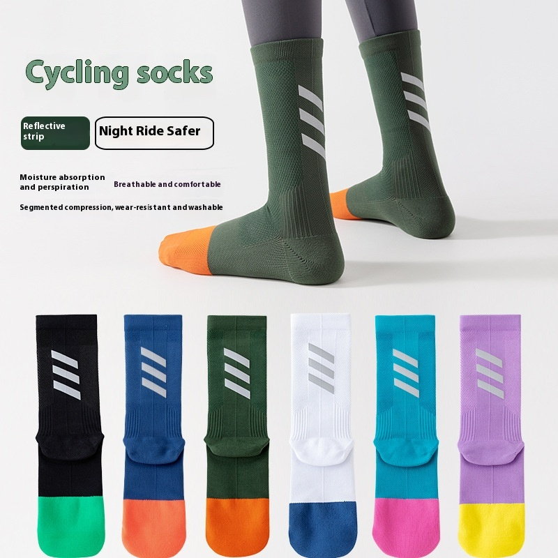 Cycling Socks Factory - Professional Cycling Compression Socks Reflective Quick-Dry Breathable Bicycle