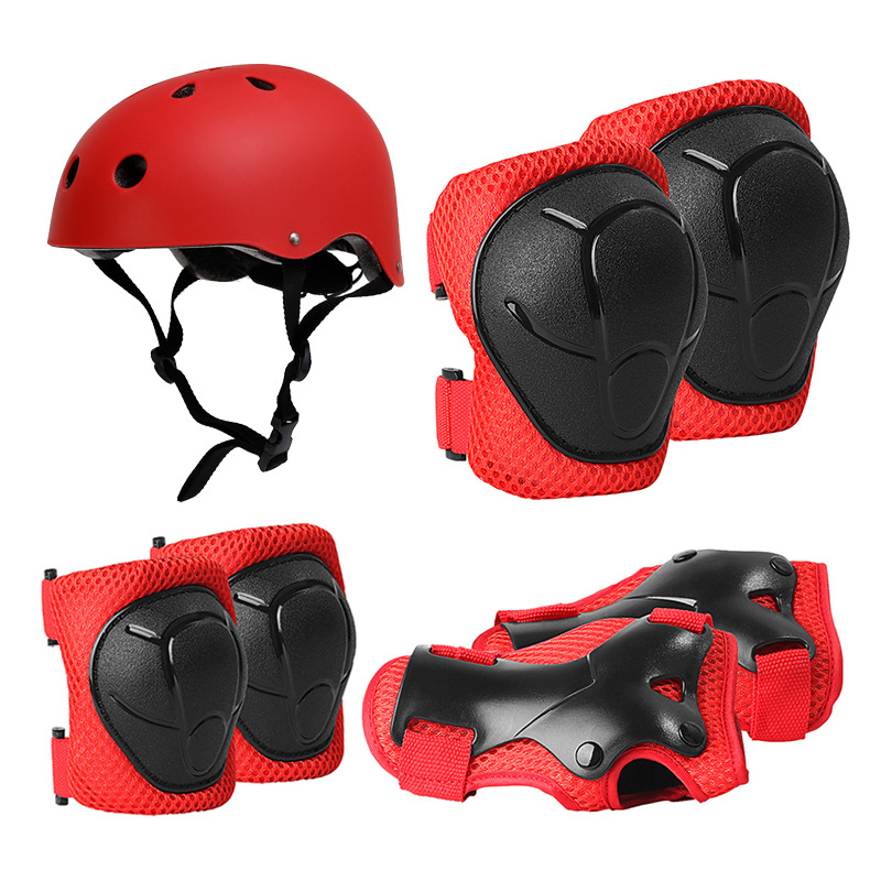 Skateboard Gear Factory - 7pcs Protective Gear Set for Children Balance Wheel Skating Helmet Hand Pads