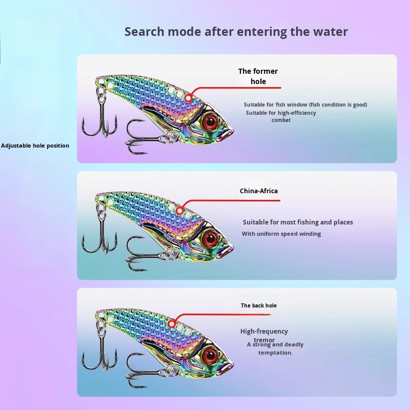 Fishing Lure Manufacturer - 3.5g-20g Mini Vib with Spoon Fishing Lure Hard Tackle Pin Sinking Crank