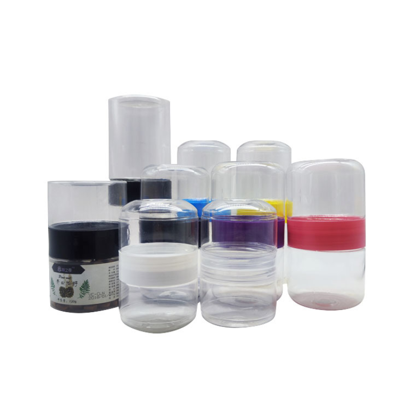 Storage Jar Supplier - PET Transparent Plastic Double Bottle Combination Jar Two-Headed DIY Bottle