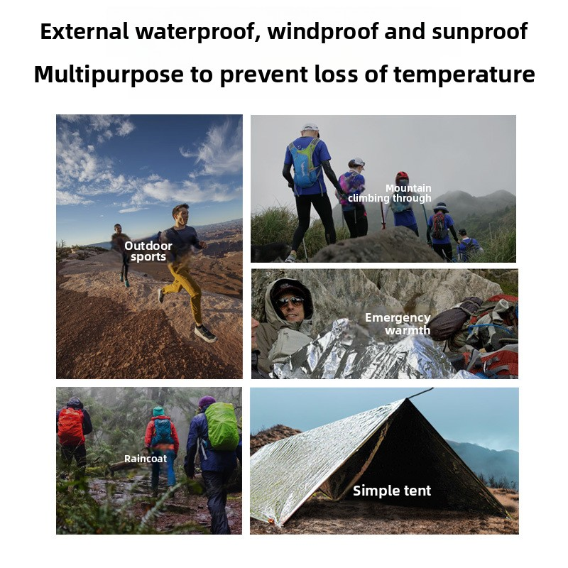 Emergency Blanket Manufacturer - Wholesale Outdoor Survival Double-Sided Insulation Blanket Sun Protection