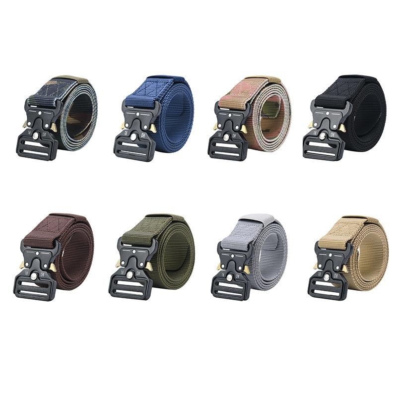 Tactical Belt Manufacturer - Outdoor Heavy Duty Buckle Tactical MOLLE Pouch and Hooks Tactical Belt