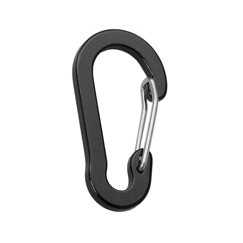 Carabiner Manufacturer - High Quality Customized 40mm Small Mini Flat Colorful Aluminum Carabiner Clip