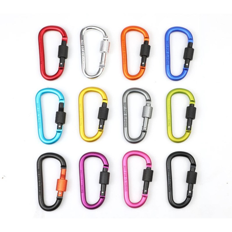 Carabiner Factory - Large D Ring Key Chain Quick Release Aluminum Alloy Carabiner Backpack Lock Hook