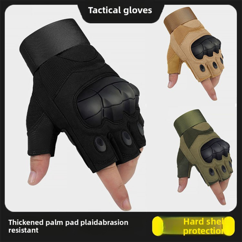 Training Gloves Manufacturer - Men's Tactical Half-Finger Gloves Breathable Non-Slip Wear-Resistant Hard Shell