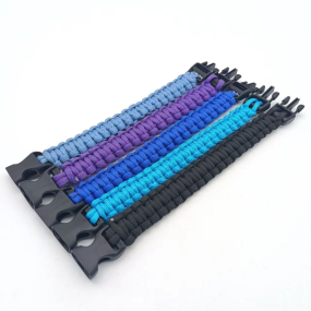 Survival Bracelet Factory - Multi-Color Parachute Braided Bracelet Buckle Cord Portable Outdoor Survival