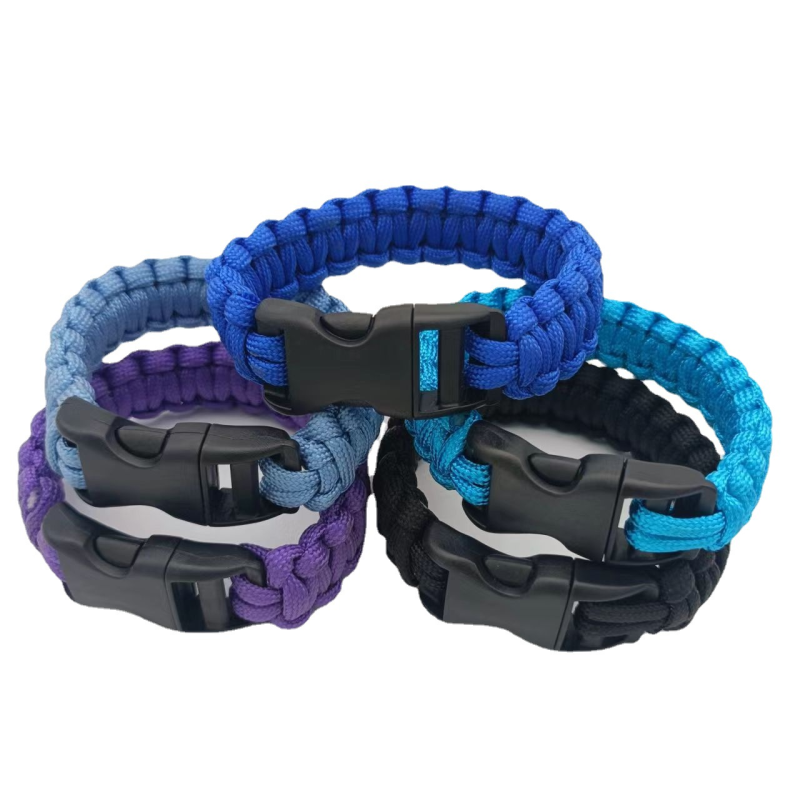 Survival Bracelet Factory - Multi-Color Parachute Braided Bracelet Buckle Cord Portable Outdoor Survival