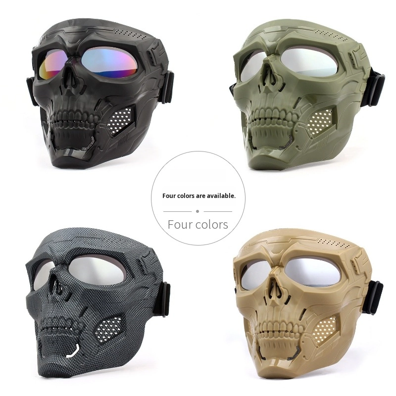 Protective Mask Factory - Tactical Halloween Goggles Masks Motorcycle Mask Windproof Full Face Skeleton