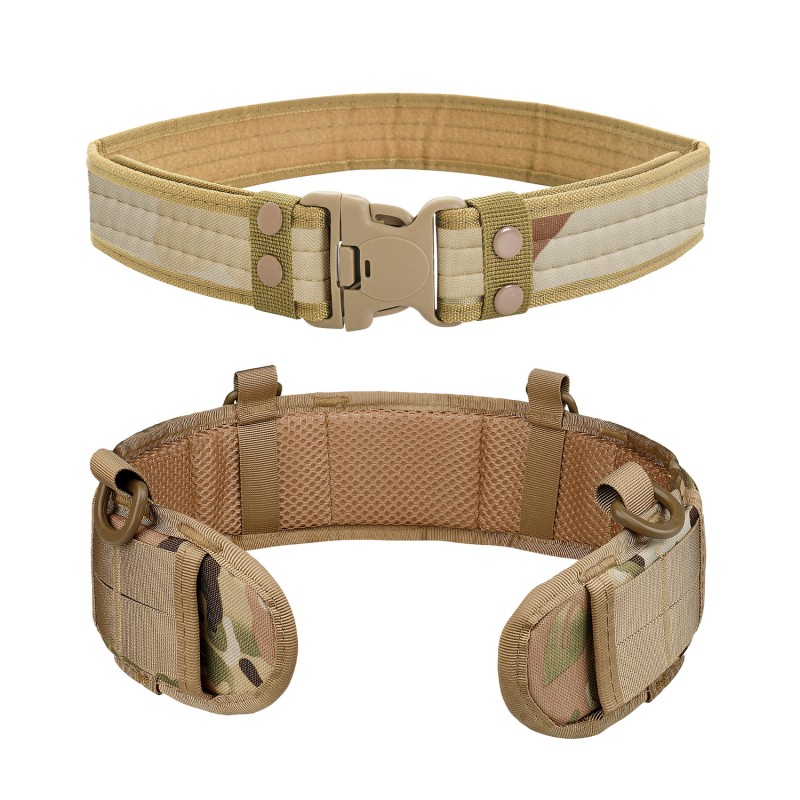 Tactical Belt Supplier - Comfortable Nylon PC Material Adjustable Tactical Belt Set Secure Buckle Outdoor
