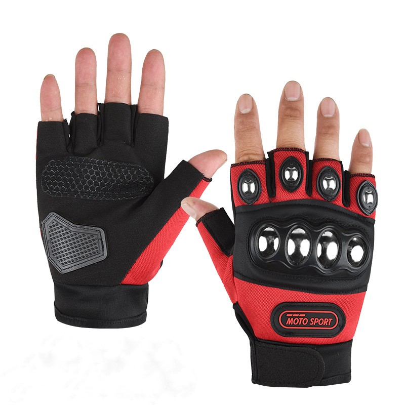 Motorcycle Gloves Manufacturer - Summer Men's Women's Half Finger Steel Shell Gloves Outdoor Sports Climbing