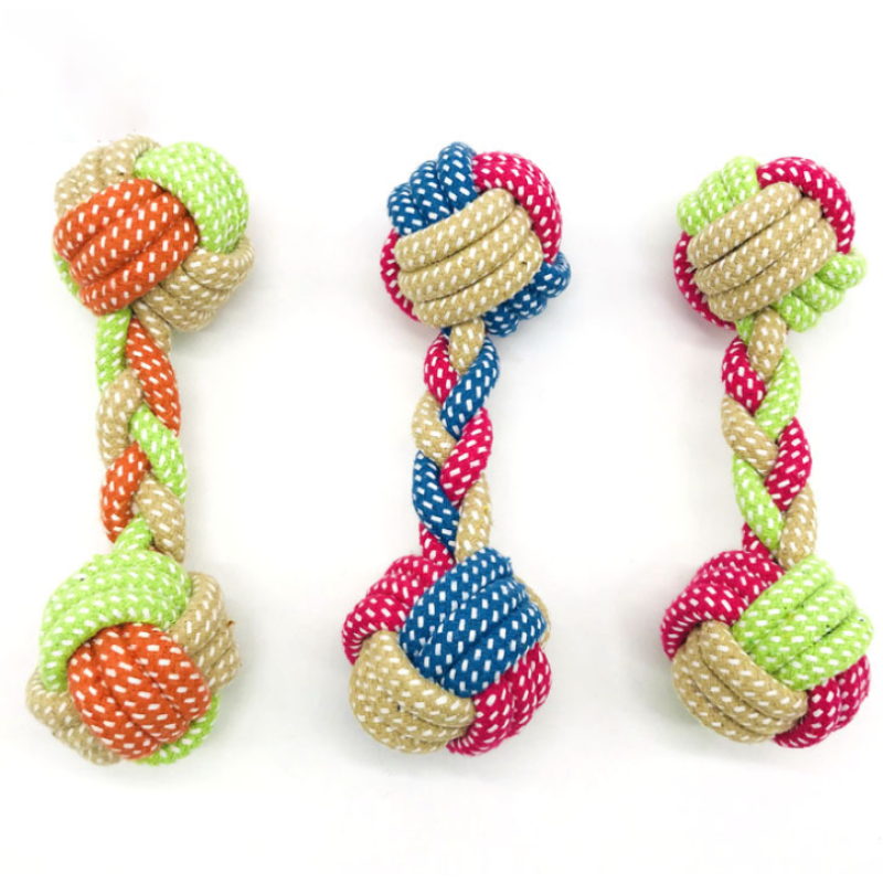 Dog Toy Supplier - Wholesale Cotton Dog Rope Toys Pet Dog Ball Toys Knot Rope Chew Toy