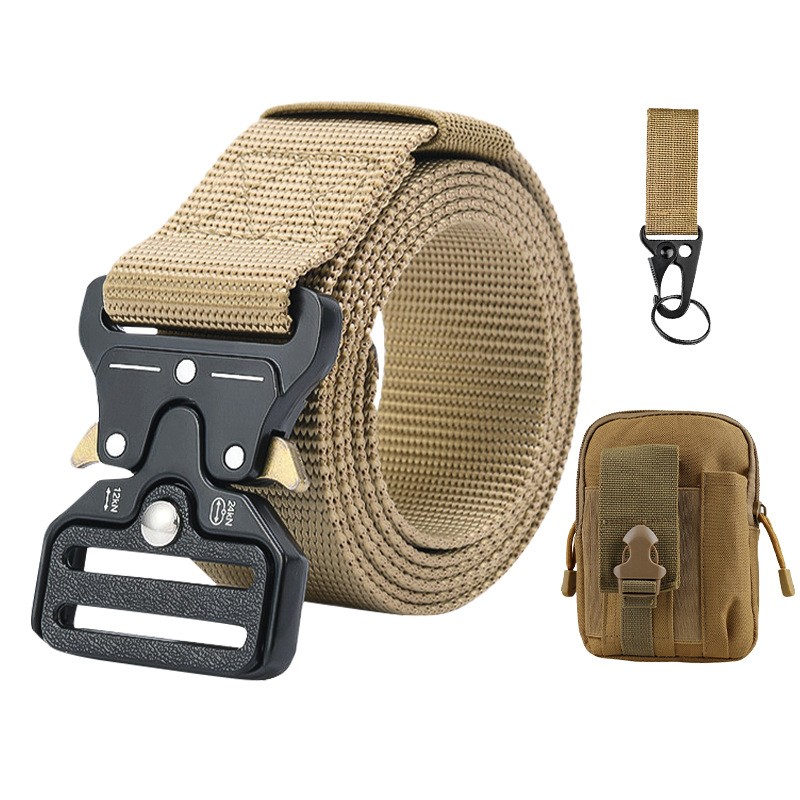Tactical Belt Manufacturer - Outdoor Heavy Duty Buckle Tactical MOLLE Pouch and Hooks Tactical Belt