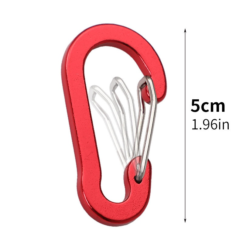 Carabiner Manufacturer - High Quality Customized 40mm Small Mini Flat Colorful Aluminum Carabiner Clip