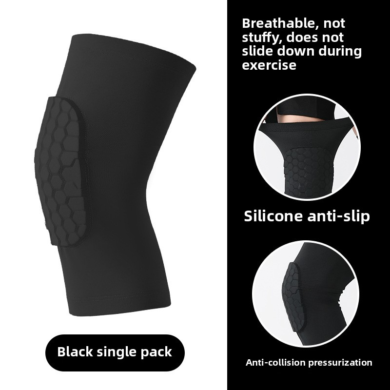 Basketball Pad Supplier - Men's Anti-Honeycomb Basketball Collision Gear Short Knee Pads Outdoor Protective