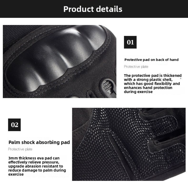 Tactical Gloves Supplier - Men's Half-Finger Tactical Gloves Outdoor Sports Non-Slip Wear-Resistant Fitness