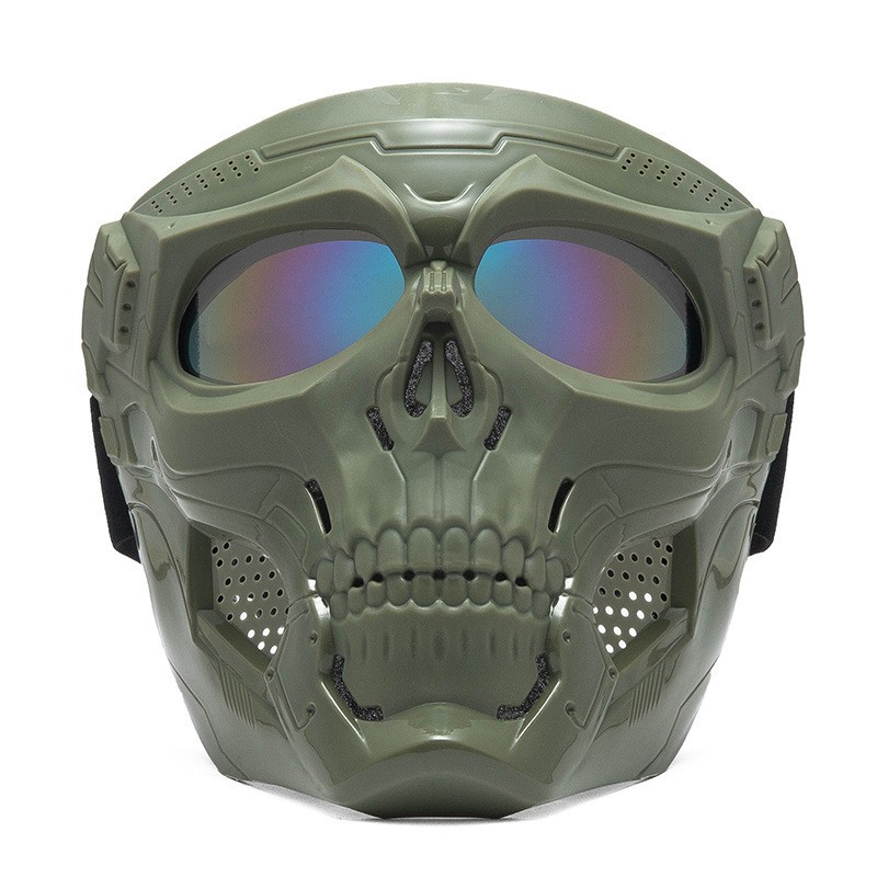 Protective Mask Factory - Tactical Halloween Goggles Masks Motorcycle Mask Windproof Full Face Skeleton