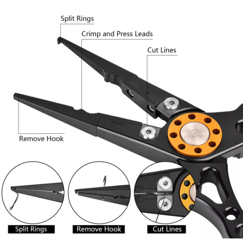 Fishing Tool Factory - Fishing Tools Kit Stainless Steel Fish Lip Gripper Hook Remover Aluminum Pliers