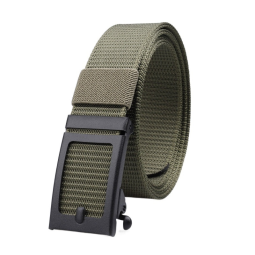 Casual Belt Supplier - Automatic Metal Buckle Eco-Friendly Nylon Canvas Belt Men Youth Students Trendy