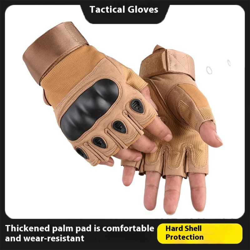 Tactical Gloves Supplier - Men's Half-Finger Tactical Gloves Outdoor Sports Non-Slip Wear-Resistant Fitness