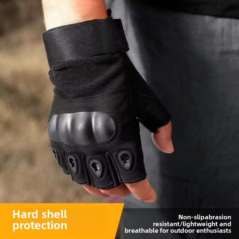 Tactical Gloves Manufacturer - Men's Women's Outdoor Tactical Half-Finger Gloves Protective Sports Training