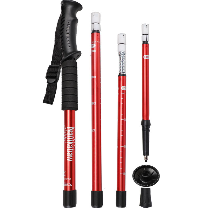 Hiking Pole Supplier - Travel Walking Stick Light Aluminum Collapsible Adjustable Trekking Poles
