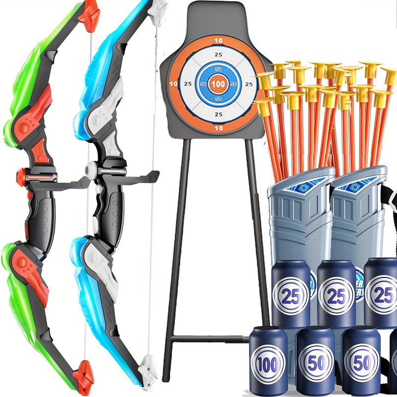 Shooting Toy Supplier - Cross-Border Children's Sports Shooting Toys Boys Lighted Bow Arrow Set