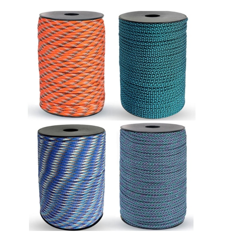 Survival Rope Supplier - Wholesale 100m 9-Cord Outdoor Hiking Camping Rope DIY Braided Bracelet Polyester