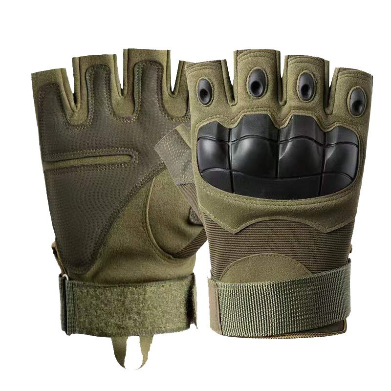Climbing Gloves Supplier - Men's Ultra-Fine Fiber Tactical Half-Finger Gloves Non-Slip Protective Outdoor