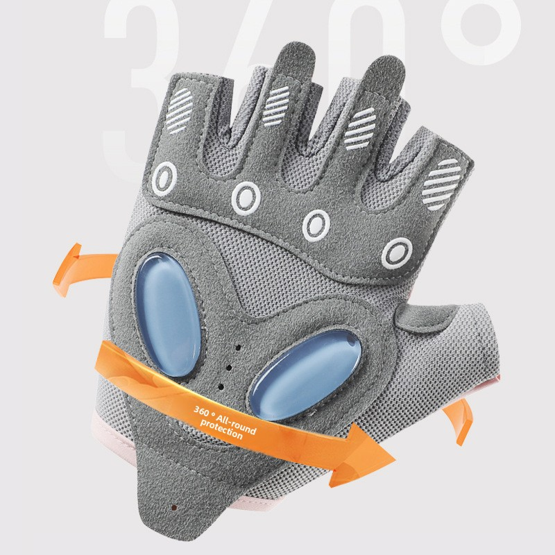 Fitness Gloves Supplier - Women's New Half-Finger Fitness Gloves Non-Slip Shock Absorption Breathable