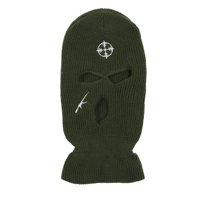 Cycling Headwear Factory - Autumn Winter Unisex Cycling Headwear Warm Three-Hole Knitted Hat Neck Guard