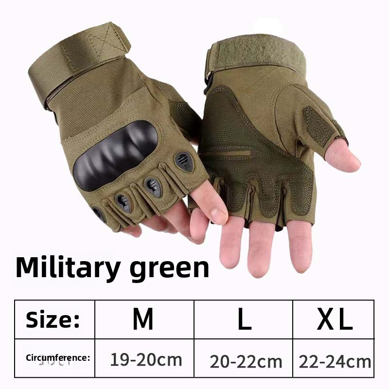 Tactical Gloves Manufacturer - Men's Women's Outdoor Tactical Half-Finger Gloves Protective Sports Training