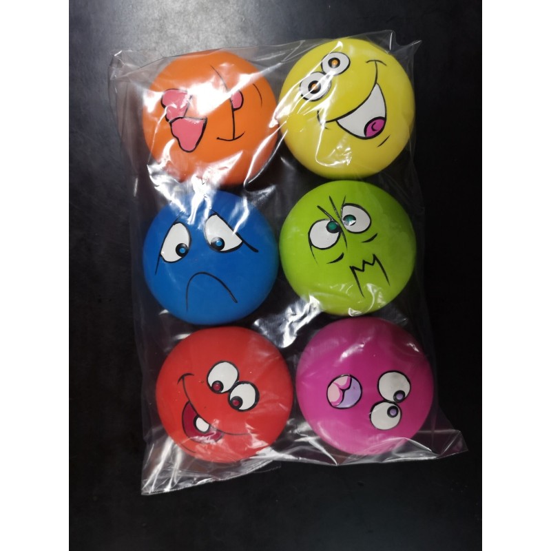 Squeaky Toy Supplier - Latex Dog Chew Toy Squeaky Dog Ball Face Fetch Play Toy for Small Medium Pets