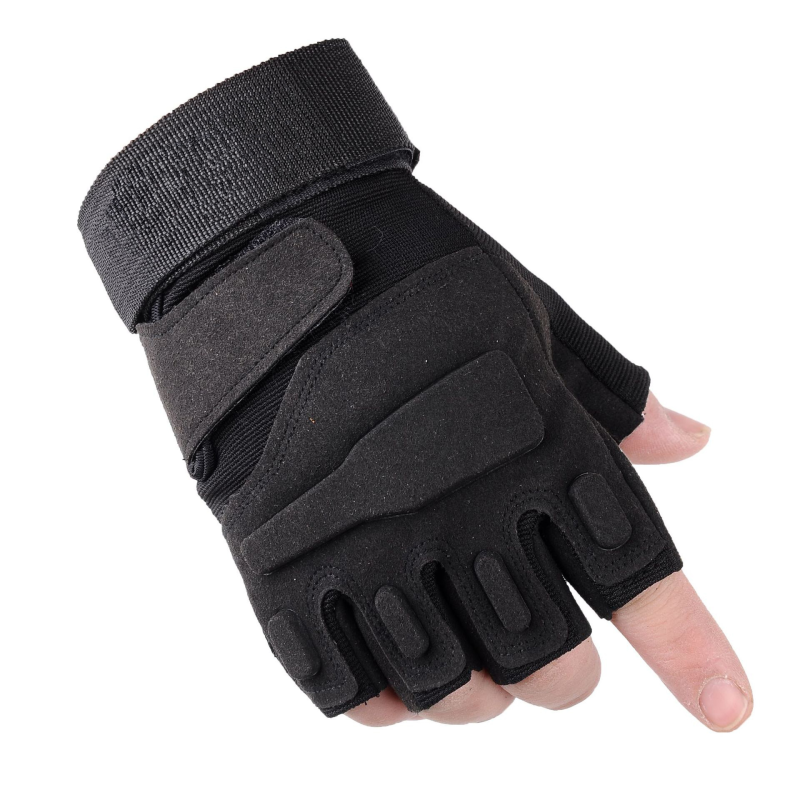 Sports Gloves Factory - Men's Tactical Sports Gloves Wear-Resistant Fleece-Lined Half-Finger Full-Finger