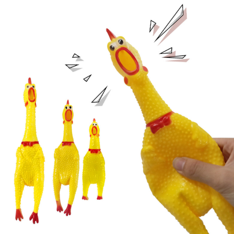Vocal Toy Factory - Pet Squeaky Sound Safety Vinyl Called Screaming Chicken Creative Vocal Toy