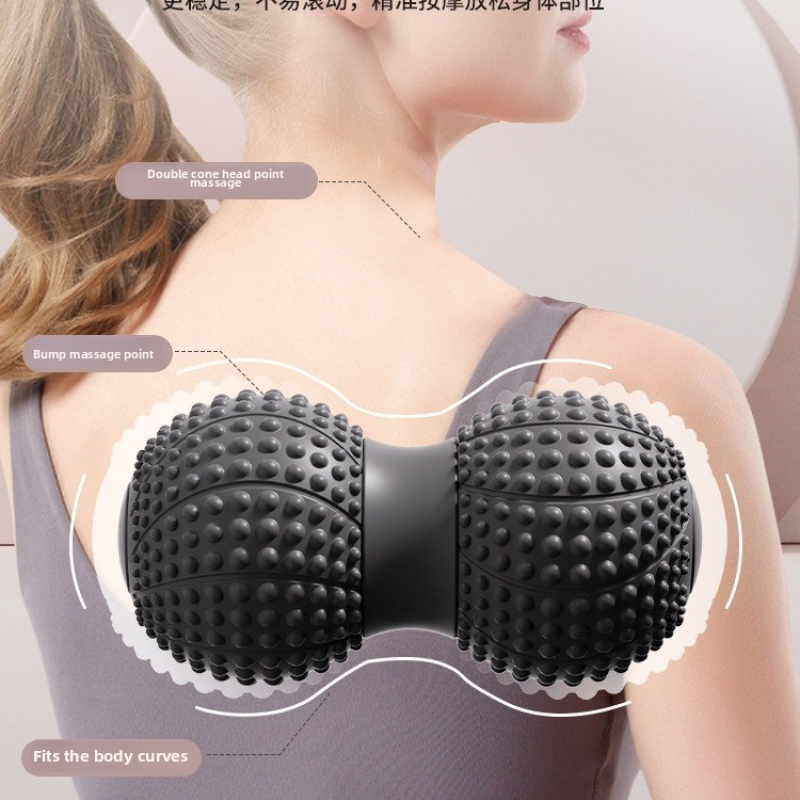 Muscle Roller Factory - Double Peanut Ball for Deep Muscle Relaxation Fascia Ball Foot Massage Hedgehog