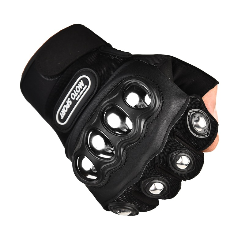Motorcycle Gloves Manufacturer - Summer Men's Women's Half Finger Steel Shell Gloves Outdoor Sports Climbing