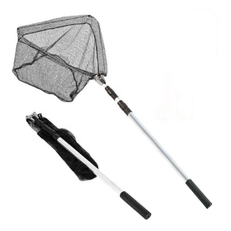 Fishing Net Factory - Fishing Landing Net with Telescoping Pole Handle Freshwater for Kids Men Women
