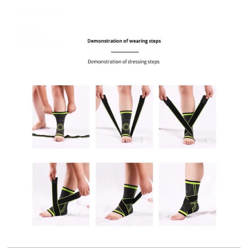 Ankle Brace Supplier - Fixed Strap Compression Ankle Brace Anti-Sprain Protector Basketball Sports