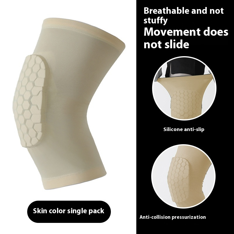 Basketball Pad Supplier - Men's Anti-Honeycomb Basketball Collision Gear Short Knee Pads Outdoor Protective